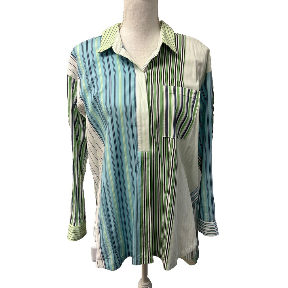 Maeve Anthropologie‎ Tunic Top Blouse Womens Small Stripe Lagenlook Oversize
